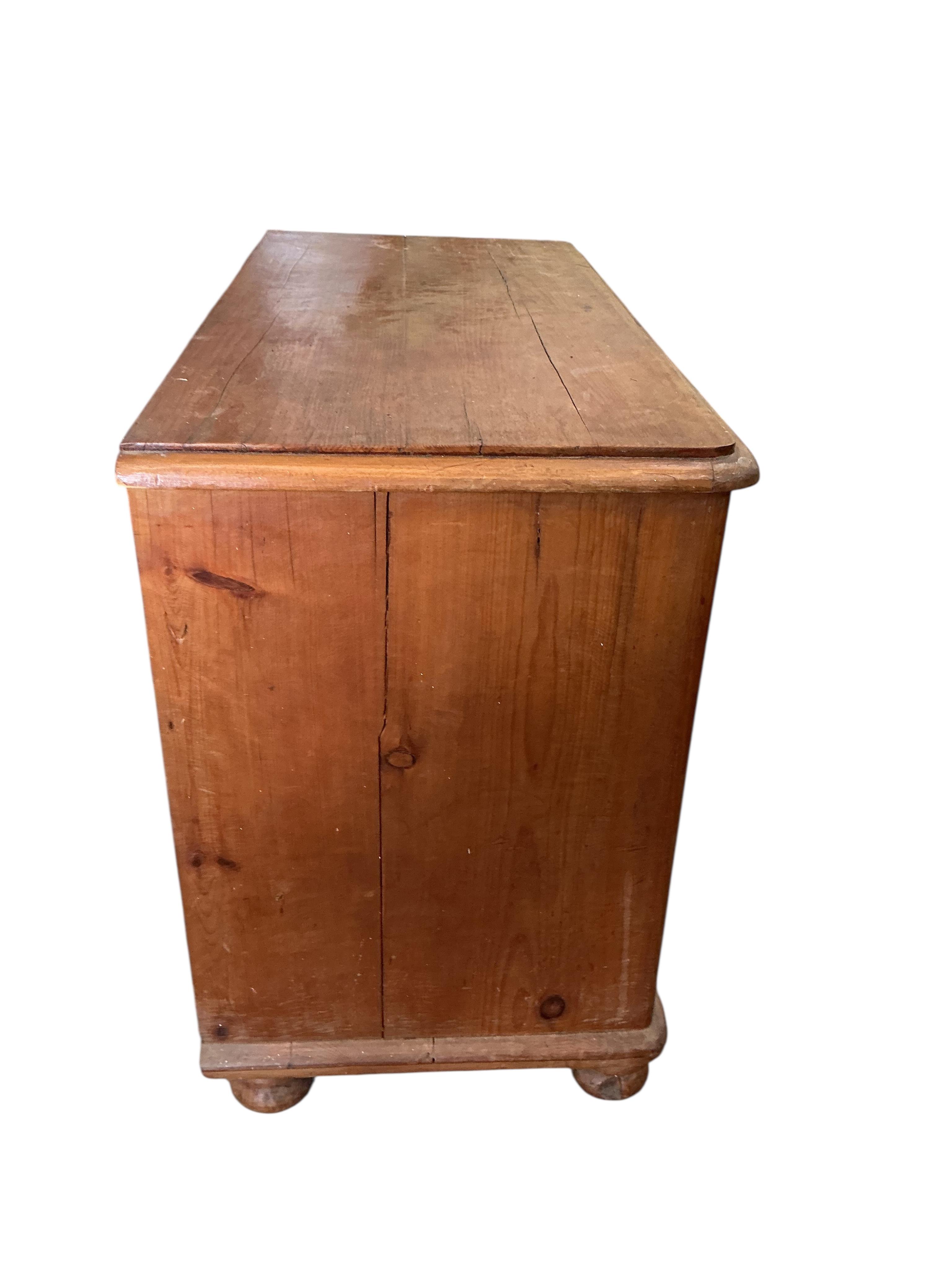A small Victorian pine low dresser, width 106cm, depth 52cm, height 80cm